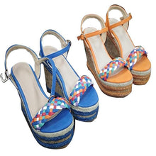 Load image into Gallery viewer, Women Summer Sandals Wedges Weaving Females Footwear Mixed Color - Sophornlilly