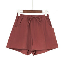 Load image into Gallery viewer, Women Summer  Shorts  Polyester Trousers High Waist Lady's Loose And - Sophornlilly
