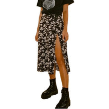 Load image into Gallery viewer, Women Summer Split Leopard Skirts Black Fashion Long Skirt Sexy