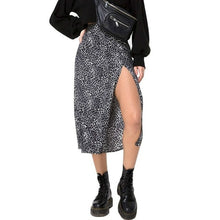 Load image into Gallery viewer, Women Summer Split Leopard Skirts Black Fashion Long Skirt Sexy