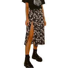 Load image into Gallery viewer, Women Summer Split Leopard Skirts Black Fashion Long Skirt Sexy