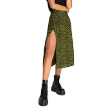 Load image into Gallery viewer, Women Summer Split Leopard Skirts Black Fashion Long Skirt Sexy