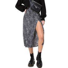 Load image into Gallery viewer, Women Summer Split Leopard Skirts Black Fashion Long Skirt Sexy