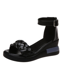 Load image into Gallery viewer, Women Summer Wedge Heel Sandals Platform Sandals Strap Open Toe Chunky