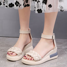 Load image into Gallery viewer, Women Summer Wedge Heel Sandals Platform Sandals Strap Open Toe Chunky