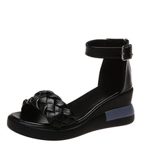 Load image into Gallery viewer, Women Summer Wedge Heel Sandals Platform Sandals Strap Open Toe Chunky
