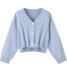Load image into Gallery viewer, Women Sweater Knitted Cute Fashion Loose Sweater Spring Autumn V Neck - Sophornlilly