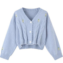 Load image into Gallery viewer, Women Sweater Knitted Cute Fashion Loose Sweater Spring Autumn V Neck - Sophornlilly