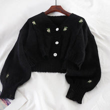 Load image into Gallery viewer, Women Sweater Knitted Cute Fashion Loose Sweater Spring Autumn V Neck - Sophornlilly