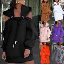 Load image into Gallery viewer, Women Sweatshirts Oversized Dress Long Sleeve Personality Loose Dress