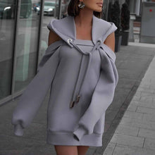 Load image into Gallery viewer, Women Sweatshirts Oversized Dress Long Sleeve Personality Loose Dress