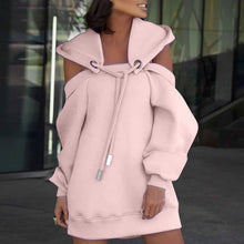 Load image into Gallery viewer, Women Sweatshirts Oversized Dress Long Sleeve Personality Loose Dress