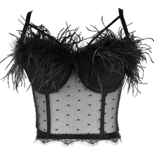 Load image into Gallery viewer, Women Tops Tee Crop Bodycon Lace Black  New Sexy Female Clothing