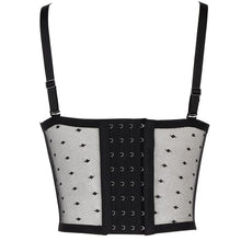 Load image into Gallery viewer, Women Tops Tee Crop Bodycon Lace Black  New Sexy Female Clothing