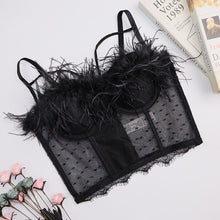 Load image into Gallery viewer, Women Tops Tee Crop Bodycon Lace Black  New Sexy Female Clothing
