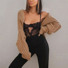 Load image into Gallery viewer, Ultra short Sweater Coat Autumn Winter Long Sleeve Loose