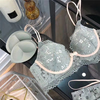 Women Underwear Paded Bra Set Lace Sexy Sujetador Push Up Bra And