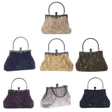 Load image into Gallery viewer, Women Vintage Bead Sequined Elegant Evening Bag Wedding Party Prom