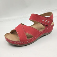 Load image into Gallery viewer, Women Wedge Sandals Ladies Hook Loop Gladiator Sewing Flat Woman