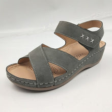 Load image into Gallery viewer, Women Wedge Sandals Ladies Hook Loop Gladiator Sewing Flat Woman
