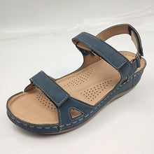 Load image into Gallery viewer, Women Wedge Sandals Ladies Hook Loop Gladiator Sewing Flat Woman