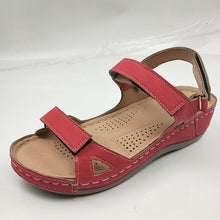 Load image into Gallery viewer, Women Wedge Sandals Ladies Hook Loop Gladiator Sewing Flat Woman