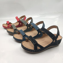 Load image into Gallery viewer, Women Wedge Sandals Ladies Hook Loop Gladiator Sewing Flat Woman