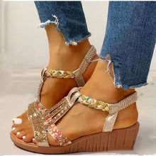 Load image into Gallery viewer, Wedge Bohemia Casual High Heel Sandals