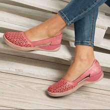 Load image into Gallery viewer, Women Wedges Sandals Hollow Out PU Vintage Woman Shoes Slip On Casual