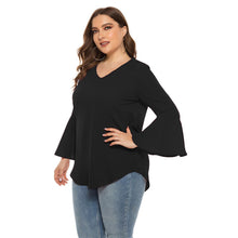Load image into Gallery viewer, Pullover Long Trumpet Sleeve