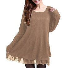 Load image into Gallery viewer, Women's Spring/Autumn patchwork Chiffon Stitching sweater Fake
