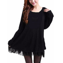 Load image into Gallery viewer, Women's Spring/Autumn patchwork Chiffon Stitching sweater Fake
