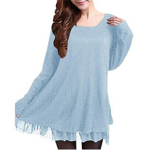 Load image into Gallery viewer, Women's Spring/Autumn patchwork Chiffon Stitching sweater Fake
