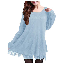 Load image into Gallery viewer, Women's Spring/Autumn patchwork Chiffon Stitching sweater Fake