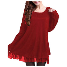 Load image into Gallery viewer, Women's Spring/Autumn patchwork Chiffon Stitching sweater Fake