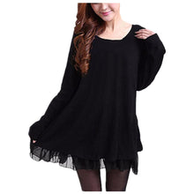 Load image into Gallery viewer, Women's Spring/Autumn patchwork Chiffon Stitching sweater Fake
