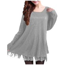 Load image into Gallery viewer, Women's Spring/Autumn patchwork Chiffon Stitching sweater Fake
