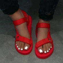 Load image into Gallery viewer, Women's Beach Shoes Fashion Casual Solid Open Toe Platforms Sandals
