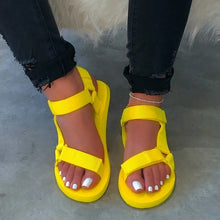 Load image into Gallery viewer, Women's Beach Shoes Fashion Casual Solid Open Toe Platforms Sandals