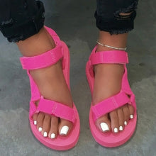 Load image into Gallery viewer, Women's Beach Shoes Fashion Casual Solid Open Toe Platforms Sandals