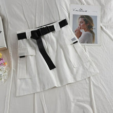 Load image into Gallery viewer, Women's Belted Cargo Skirt Utility High Waist Mini Skirt with Belt