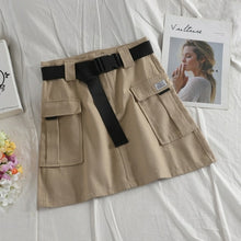 Load image into Gallery viewer, Women's Belted Cargo Skirt Utility High Waist Mini Skirt with Belt