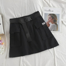 Load image into Gallery viewer, Women's Belted Cargo Skirt Utility High Waist Mini Skirt with Belt