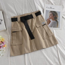 Load image into Gallery viewer, Women's Belted Cargo Skirt Utility High Waist Mini Skirt with Belt