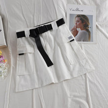 Load image into Gallery viewer, Women's Belted Cargo Skirt Utility High Waist Mini Skirt with Belt
