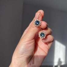 Load image into Gallery viewer, Women's Blue Snowflakes White Retro Elegant Exquisite Earrings