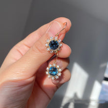 Load image into Gallery viewer, Women's Blue Snowflakes White Retro Elegant Exquisite Earrings