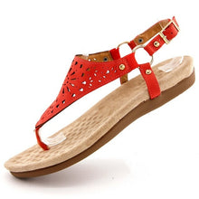 Load image into Gallery viewer, Women's Clip Toe Flat Sandals Ladies Shoes Summer Metal Ring Footwear - Sophornlilly