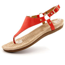 Load image into Gallery viewer, Women's Clip Toe Flat Sandals Ladies Shoes Summer Metal Ring Footwear - Sophornlilly