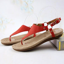 Load image into Gallery viewer, Women's Clip Toe Flat Sandals Ladies Shoes Summer Metal Ring Footwear - Sophornlilly